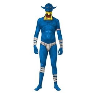 NEW Morphsuits Men's Jaw Dropper Costume, Orc Blue